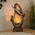 LED Solar Gartenlampe, Crackle Glas, bronze, wetterfest - Bronze