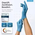 ARNOMED Nitril-Handschuhe Einweghandschuhe 100 Stück - Blau / XL