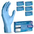 ARNOMED Nitril Einweghandschuhe 100 Stück/Box, XL, puderfreie & latexfreie Einmalhandschuhe, Blaue Nitrilhandschuhe, in Gr. XS, S, M, L, XL & XXL verfügbar