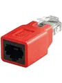 Pro 5e RJ45 cross-over modular adapter CAT 5e - Rot