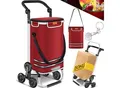 KESSER® Einkaufstrolley Treppensteiger mit Kühlfach klappbar mit 56L Kapazität und belastbar bis 50kg 3in1 Trolley Sackkarre & Umhängetasche Faltbarer Einkaufswagen inkl. Einkaufschip