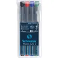 Schneider OHP-Marker Maxx permanent, S, 4er Etui: rot, blau, grün, schwarz (4x) (112494)