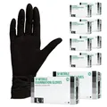 SF Nitrilhandschuhe L Schwarz – 1000 (10x100) Stück Einweghandschuhe, Einmalhandschuhe, Medizinische handschuhe, Puderfrei, Latexfrei, für Medizin, Küche, Putzen, Kosmetik, Haushalt
