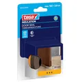tesa INSULATION Türdichtung - selbstklebende Türboden-Schaumstoffdichtung - Zimmertürdichtung zum Schutz vor Kälte, Zugluft, Staub und Feuchtigkeit - Braun - 1 m x 38 mm