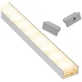 SO-TECH® LED-Stripe-Profil LED Profil-PH1 für breite LED Stripes bis 16 mm, 2m (18x8,5mm) Silbermatt EV1, opale Abdeckung & Endkappenset silberfarben 1.8 cm x 2 m