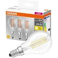 OSRAM LED Filament Tropfen E14 4W 470lm 2.700K klar 3er