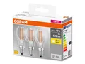 3 x Osram LED BASE P40 E14 Filament 4W Tropfen 2700K Warm White wie 40W
