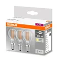3x Osram LED Filament Lampen Tropfen 4W = 40W E14 klar 470lm warmweiß 2700K-NEU✅