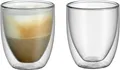 WMF Kult doppelwandige Cappuccino Gläser Set 2-teilig, doppelwandige Gläser