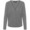 Vero Moda Strickjacke SILJE (1-tlg) Plain/ohne Details grau M (38)