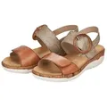 Remonte Keilsandalette Sommerschuh, Riemchensandale, praktische Klettverschlüsse braun 36 EU