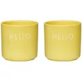 Design Letters - Eierbecher, Hello / yellow (2er-Set)