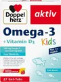 Doppelherz Omega-3 + Vitamin D3 Kids Gel-Tabs 27 Stück