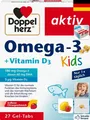 Doppelherz Omega-3 + Vitamin D3 Kids Kautabletten 27 St, 35,1 g