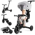 Kinderroller mit Schubstange, Verdeck und drehbarem Sitz – Für Kinder von 1–5 Jahren - Grau