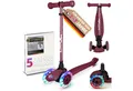 KINNAZ Tretroller Roller Kinder ab 3 Jahre Kinderoller Scooter LED faltbar einstellbar, (Kinderroller, kinnaz ONE), Händler aus Hamburg