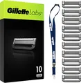 Gillette Labs Rasierklingen für Männer, 10 Ersatzklingen, inkl Schlüsselanhänger