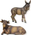 dekoprojekt Krippenfigur Ochs und Esel 6,8 cm