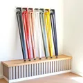 SOTECH 4er Set Tischbein ColorLine in F-Form Höhe 745 mm verstellbar gelb konisch zulaufend von 70 auf 40 mm mit Klemmschraube (ohne Bohren) für Küchentisch, Esstisch, Bürotisch