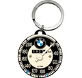 Nostalgic-Art Schlüsselanhänger mit Gravur Edelstahl Schlüsselanhänger - Ø 4cm - BMW Tachometer