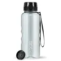 720°DGREE Trinkflasche 1,5l “uberBottle“ crystalClear +Sieb - BPA-Frei - Wasserflasche für Sport, Gym, Fitness, Outdoor, Wandern - Große Sportflasche aus Tritan - Leicht, Stoßfest, Wiederverwendbar