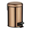 Wenko-Wenselaar GmbH & Co. KG WENKO Kosmetikeimer Leman, 3 Liter, Mülleimer für Badezimmer, WC, Büro und Küche, Farbe: metallic-kupfer 24036100