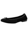 Tamaris Damen Ballerina Leder flach, schwarz, 40 EU