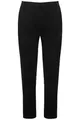 Ulla Popken Damen große Größen Übergrößen Plus Size Chino Rena, teilelastischer Bund, konisches Bein schwarz 54 793973100-54