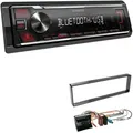 Kenwood KMM-BT209 1-DIN Autoradio Bluetooth USB AUX-In Short Body mit Einbauset für Citroen C4 2004-2010