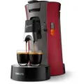 Philips Senseo® Select Kaffee Pad Maschine, 3 Kaffeespezialitäten, Kaffeestärkewahl Plus, Crema Plus, Rot (CSA240/90) - Rot