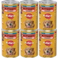 Pedigree Adult Dose Nassfutter für Hunde Rind Gelee Alleinfuttermittel 6x1200g