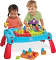 MEGA BLOKS Bauset - Spielend leicht Logik und Zahlen lernen - Spieltisch zum Fördern der motorischen Fähigkeiten, Lernspielzeug für Kleinkinder, FGV05