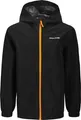 Jack & Jones 12280713_2161_1199695_176, Regenmantel, Uni, Erwachsener, Reißverschluss, Polyester, Schwarz