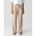 OPUS Anzughose Wide Leg Pants MAUNO CITY mit dezenter Struktur beige 42