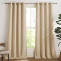 Vorhänge Wärmeisolierend Ösenschal 2er Set H 245 x B 140 cm Biscotti Beige, 6...