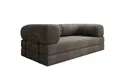 Luxusbetten24 Sofa Designer Sofa Lazy 3 Sitzer, mit Aufklappfunktion und Cordbezug, Grau