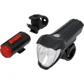 Fahrradbeleuchtung FISCHER TWIN Akku- Leuchten-Set 50 Lux mit 360° Rückleuchte