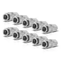 STAHLWERK Druckluft-Schnellkupplungen 10er Set – Druckluftkupplung NW 7,2 mit 1/4" Anschlussgewinde, bis 35 bar belastbar, robust, langlebig, Zubehör für Druckluftkompressoren & Druckluftwerkzeuge