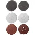 Gitter-Schleifblatt-Set für Trockenbauschleifer, Ø 225mm 15-teilig, Körnung 80 und 120, für Wand- und Betonschleifer TE-DW 225 X