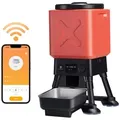 Molly&Cody 14L Automatischer Futterautomaten Futterspender, WiFi Intelligenter Automat, Futternapf Automat für Hund und Katze (APP-Steuerung) - Orange