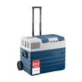 TZS First Austria - Kompressor-Kühlbox 43L - bis -20°C - Bluetooth-App - 45 dB(A) - AC 100-240V DC 12V 24V - Campingkühlbox - Blau-Grau