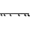 Aster Moderne Lampe Schwarz Und Chrom Mit 6 Lichtpunkten