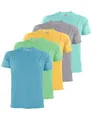 ALPIDEX Herren T-Shirts 5er Set Rundhals 100% Baumwolle Einfarbig Shirts Basic Shirt Kurzarm S M L XL XXL 3XL 4XL 5XL, Größe:5XL, Farbe:Meadow
