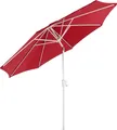 Sonnenschirm N19, Gartenschirm, Ø 3m neigbar Polyester/Alu 5kg - rot
