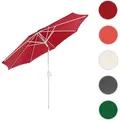 Sonnenschirm N19, Gartenschirm, Ø 3m neigbar Polyester/Alu 5kg ~ rot