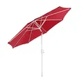 Mendler Sonnenschirm N19, Gartenschirm, Ø 3m neigbar Polyester/Alu 5kg - rot