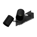 ledscom.de Wandleuchte WAIKA, 2-flammig, Schalter, schwarz matt, eckig, 2x GU10 max. 60W