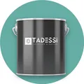 TADESSI Wandfarbe Blau - Türkisgrün - abwaschbare Innenfarbe matt - Dispersionsfarbe - Geruchsarm und Lösemittelfrei - 1 Liter Gebinde
