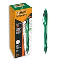 BIC Deutschland DeutschlandGel-ocity Quick Dry Gel-Roller Medium in Grün – 12er Set, 964771, 12 unidades