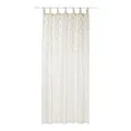 Loberon Gardine Mistry - Eleganter Vorhang aus Naturleinen, Lichtdurchlässig & Blickdicht, mit Filigraner Netzapplikation, Waschbar - 30°C, Creme
